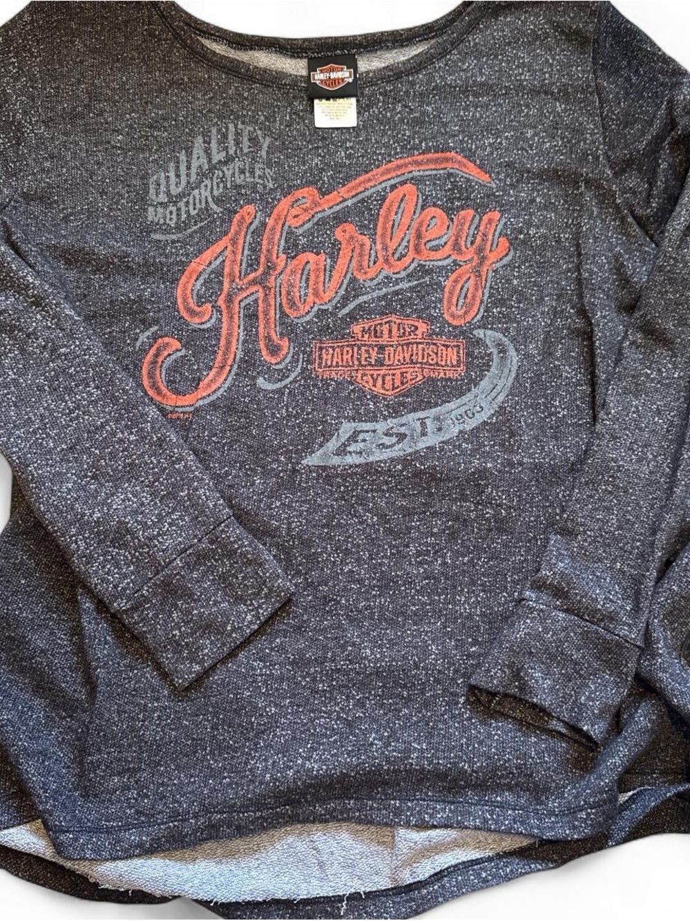 Harley-Davidson Black & Red Bar & Shield Logo Pullover - Picture 1 of 3